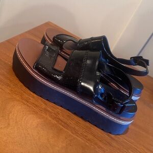 Zara Platform black sandals - size 40